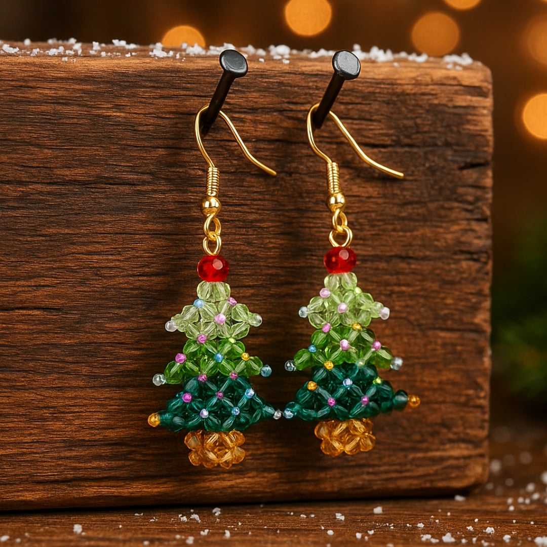 Crystal Evergreen Dangle Earrings