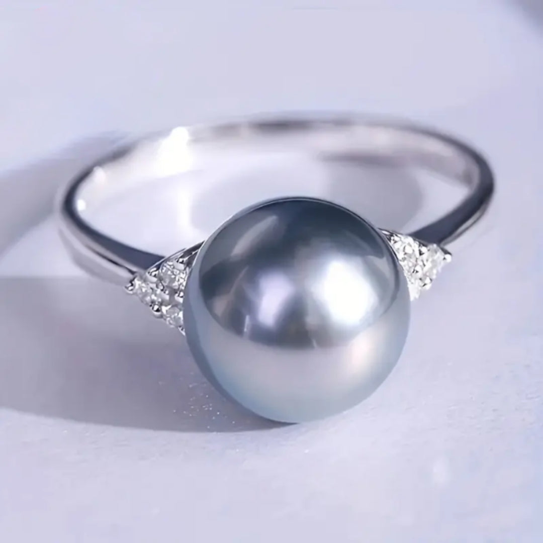 Black Pearl Bright Ring
