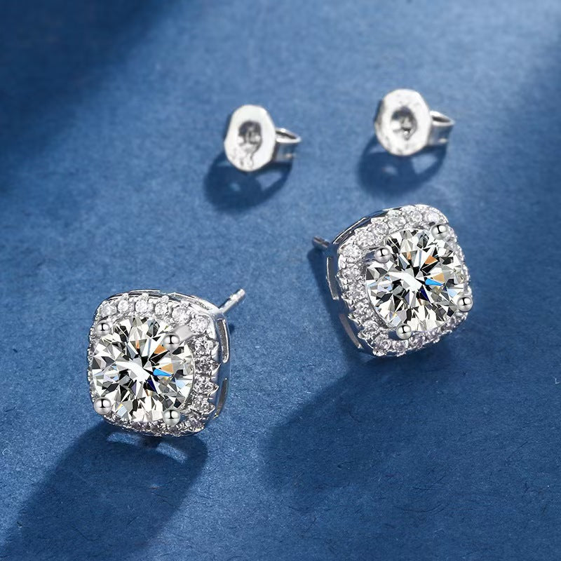 Glacé Glamour Earrings | White gold 16k