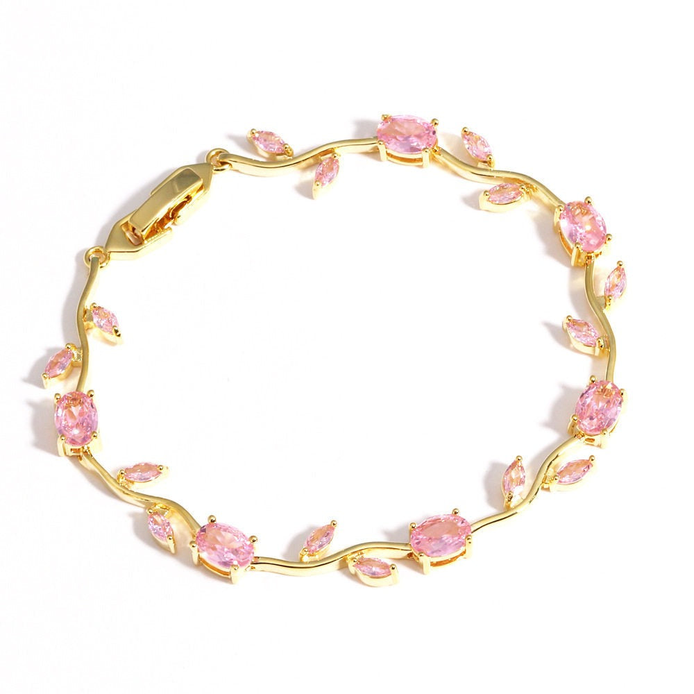 Delicate Leaf Bracelet| Gold