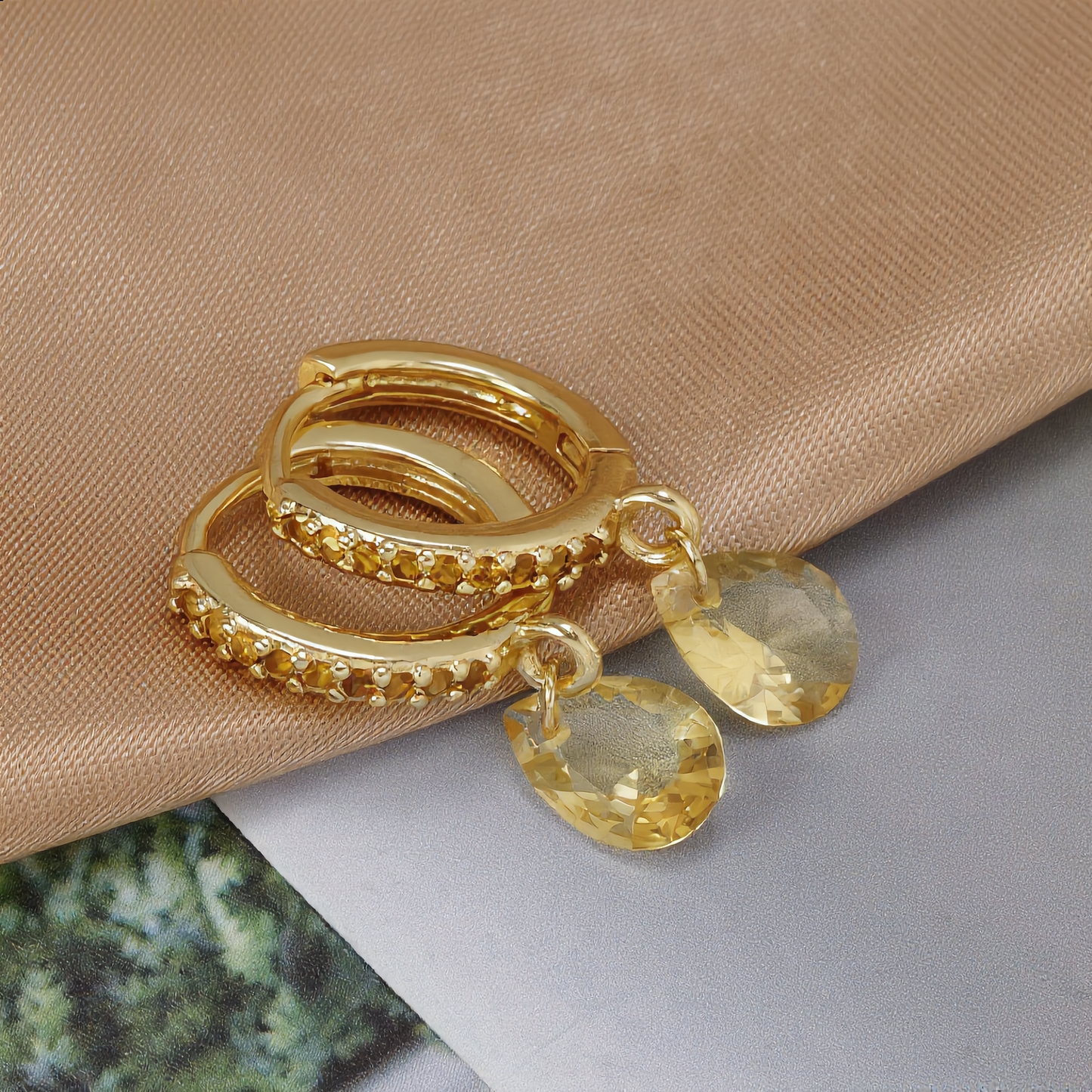 Aquamarine Drop Earrings | Gold