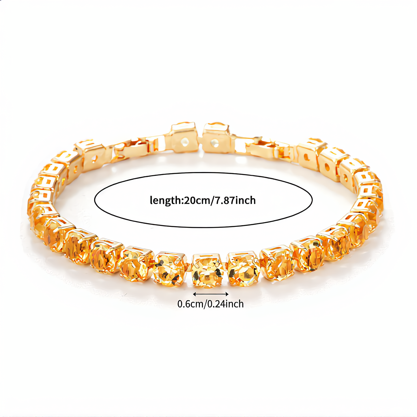 Champagne Crystal Bracelet | Gold