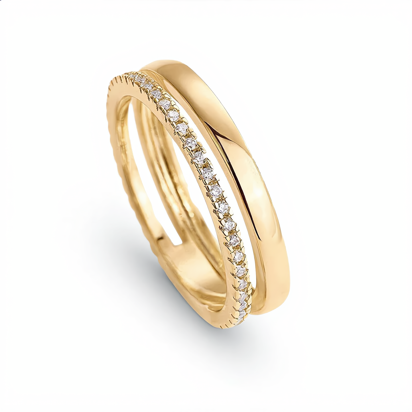 Elegant Double Band Ring | Gold