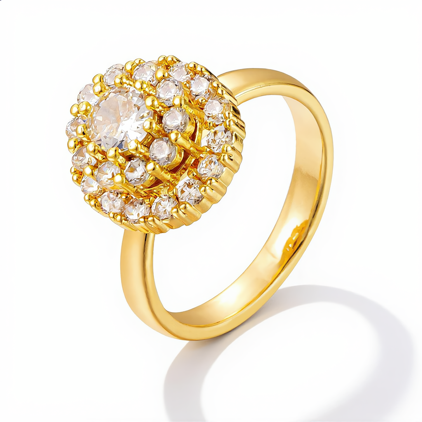 Luxury Floral Cluster Ring | Gold