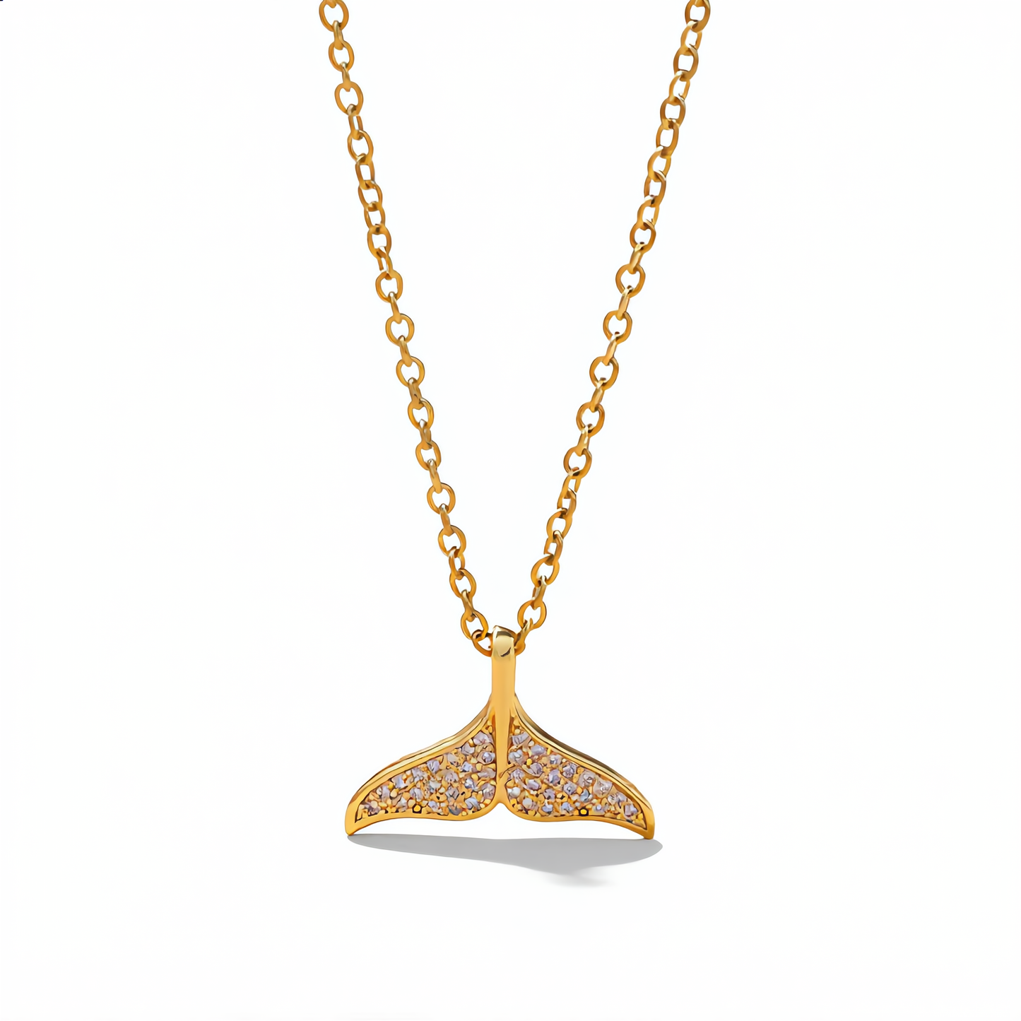 Elegant Mermaid Tail Necklace | Gold