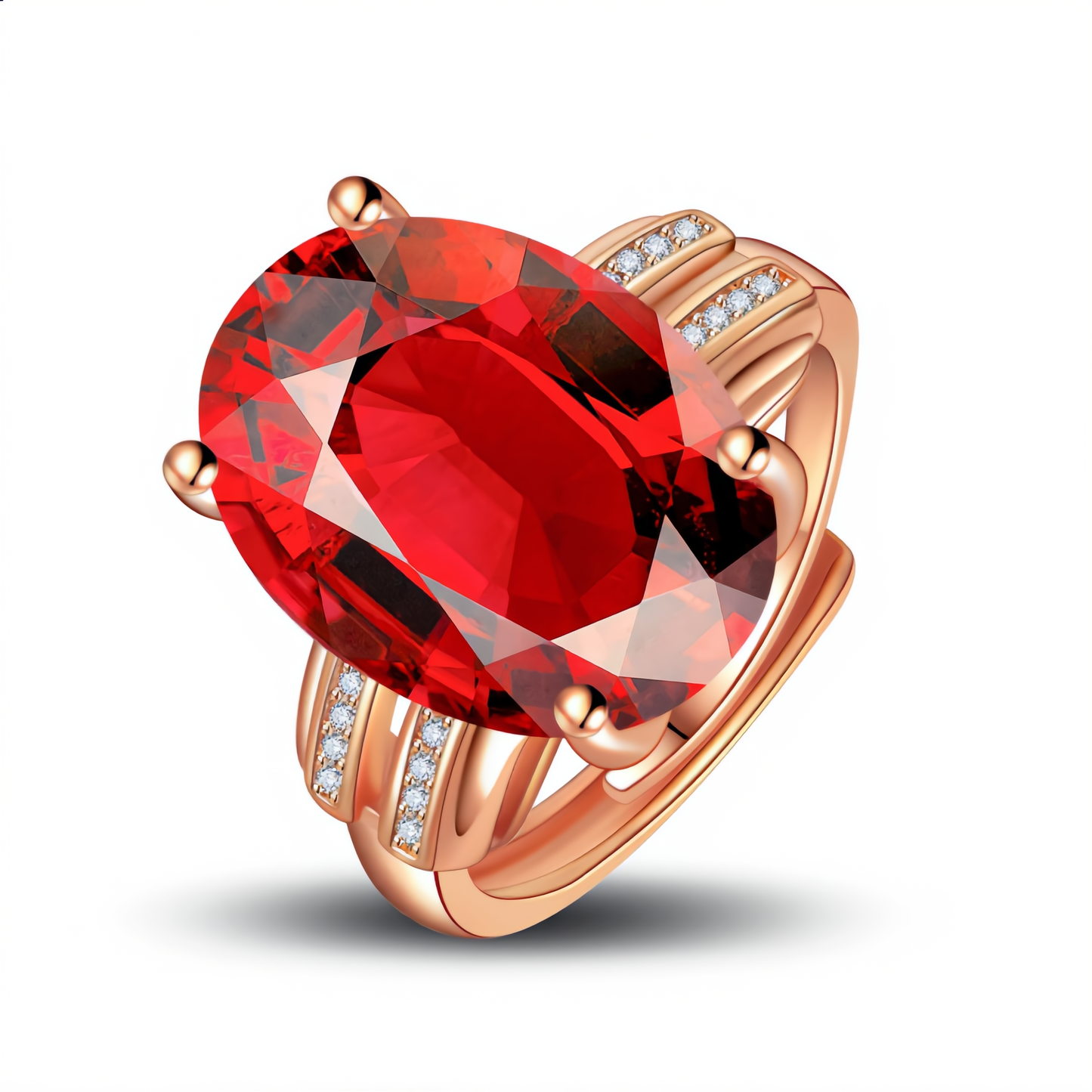 Ruby Radiance Statement Ring | Rose Gold