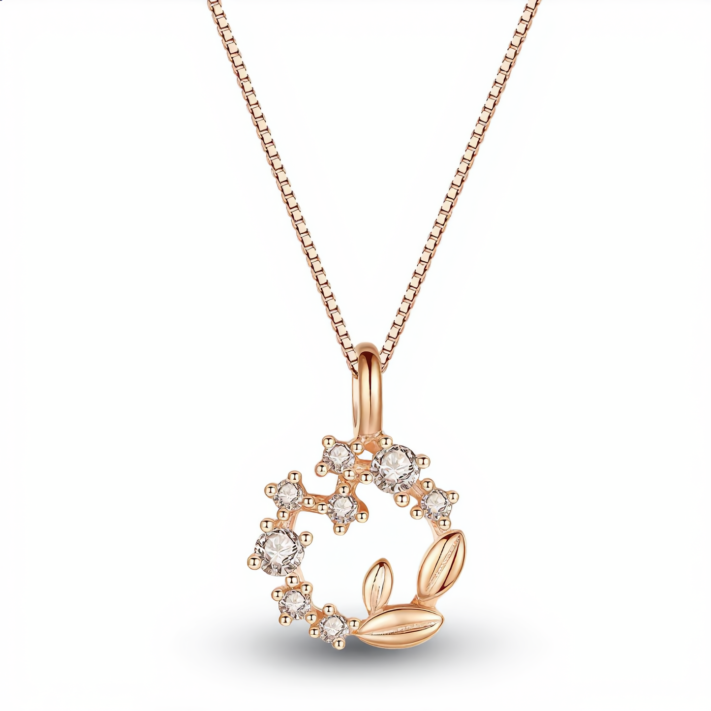 Lucky Blossom Wreath Necklace | Rose Gold