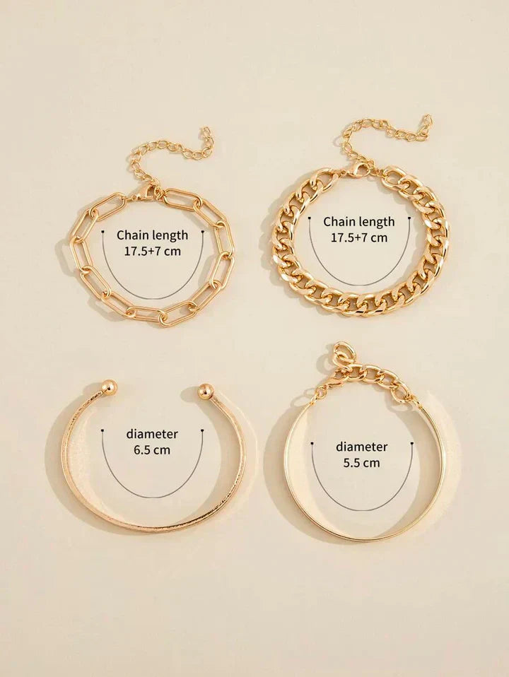 Elan Mercer Bracelet Set | Gold