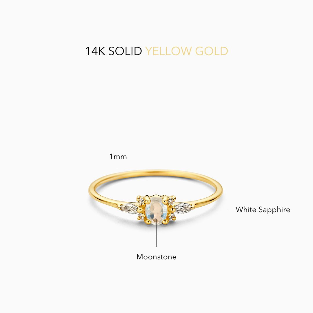 Moonstone Muse Ring