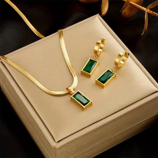 Iselotte Verdain Jewelry emerald | Gold