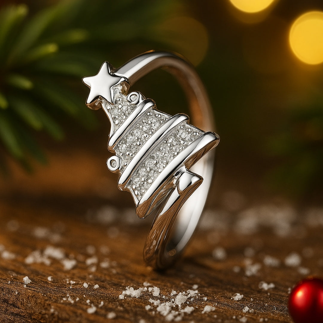 Twisted Evergreen Silver Ring