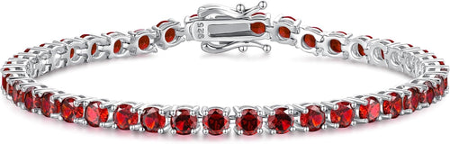 Ruby Tennis Bracelet | White Gold