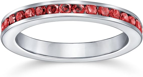 Ruby Eternity Band Ring | White Gold