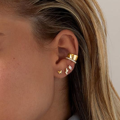 Pear Cut Studs | Gold