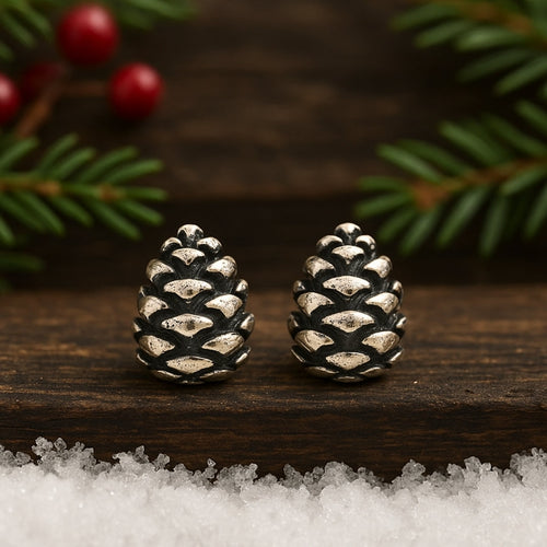 Silver Pine Earrings