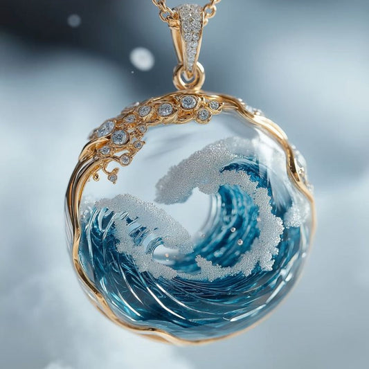 Elegant Ocean Gold Necklace