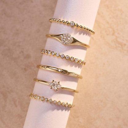 Diamond Bubble Ring | Gold 14k