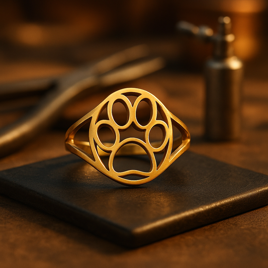 Open Paw Ring in Stainless Steel â€“ Lightweight & Stylish