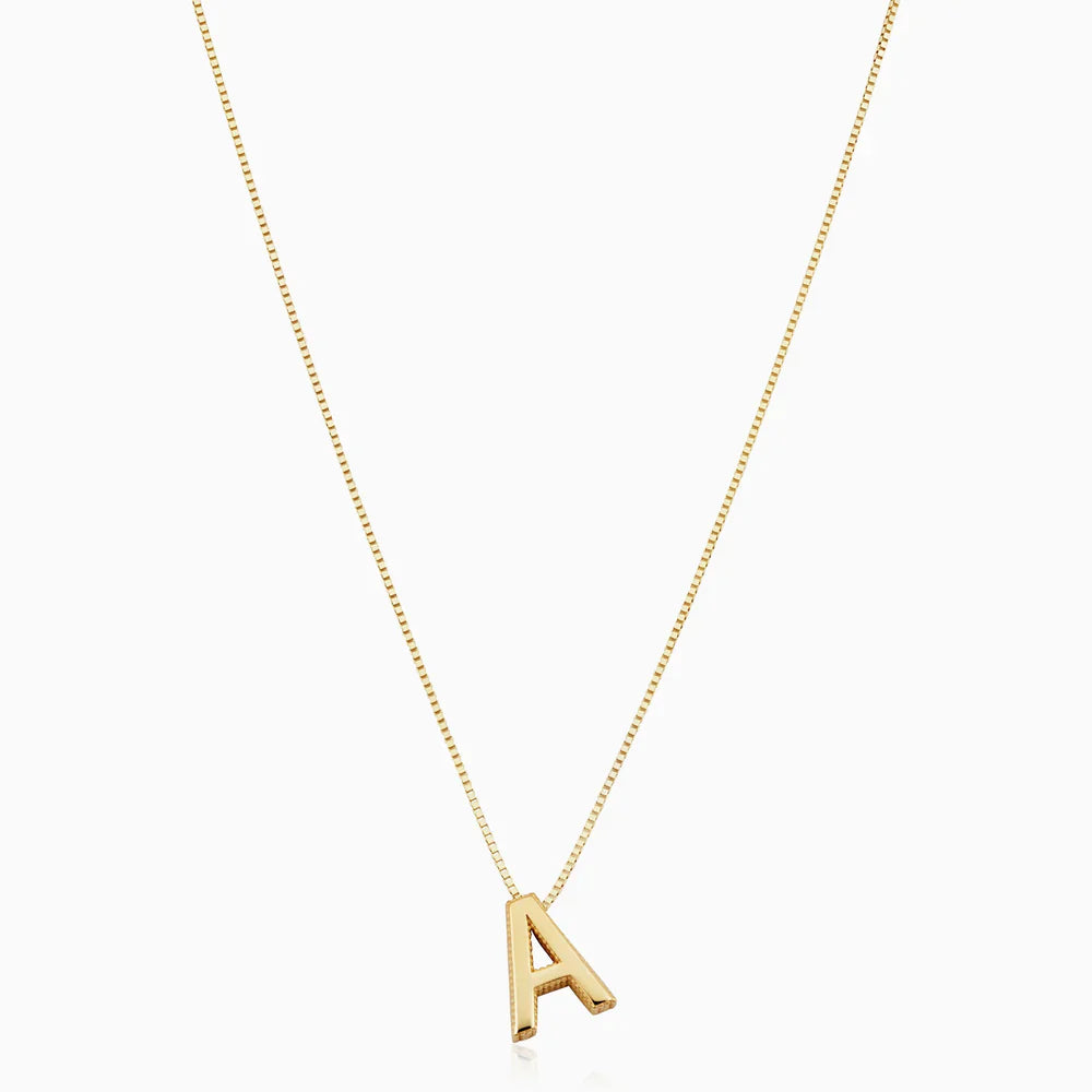 Love letter initial necklace | Gold 18k