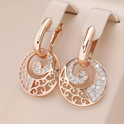Elegant Spiral Bright Earrings