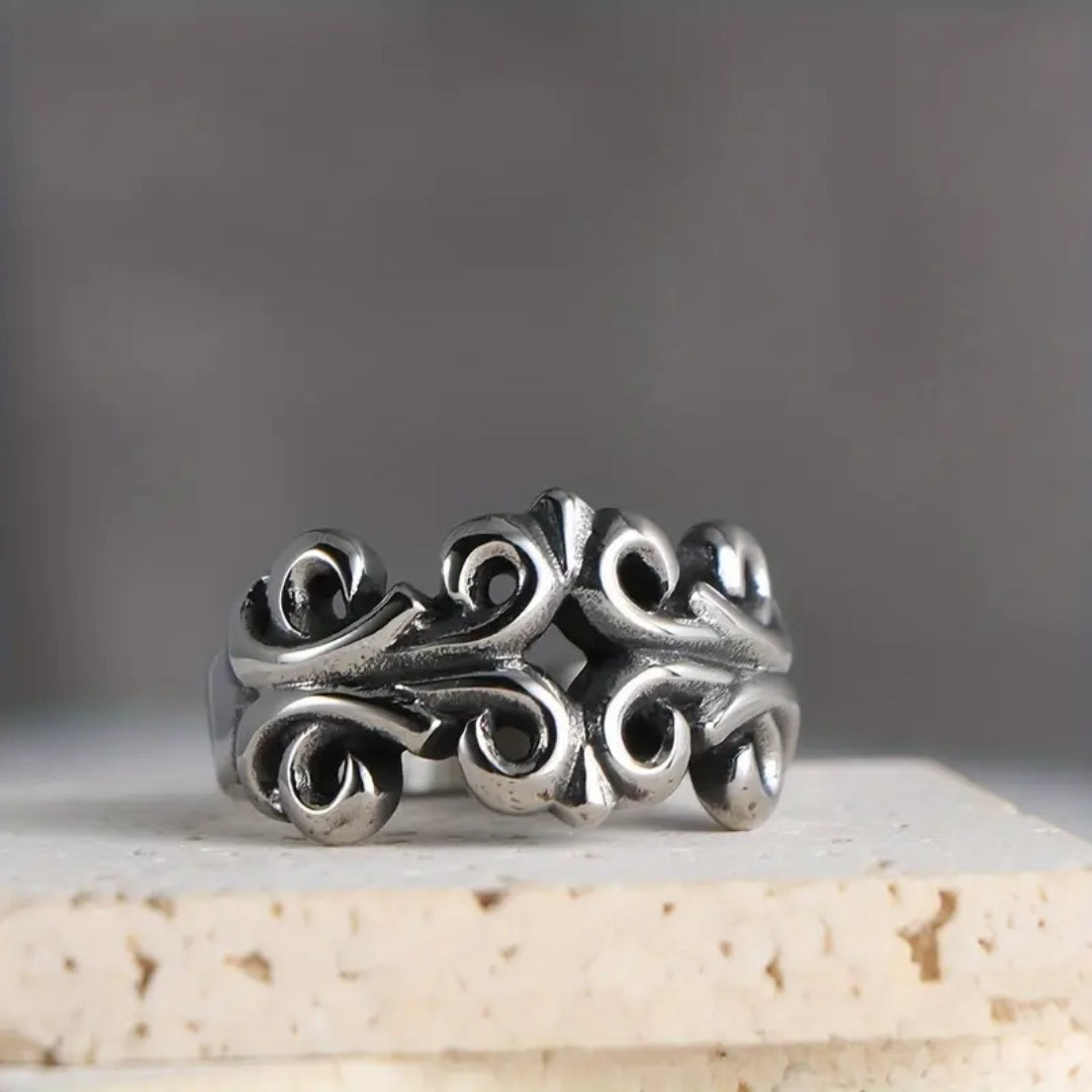 Tribal Silvered Ring