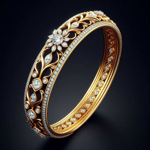Exotic Fine Zirconia Golden Ring