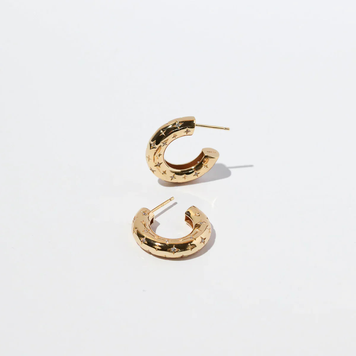 Cosmic Hoop Earrings | White Gold 16k