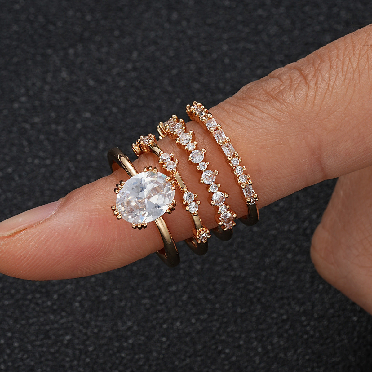 SolÃ¨ne Viremont Ring Set | Gold