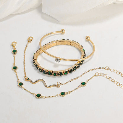 Sorina Feldwyn Bracelet emerald | Gold