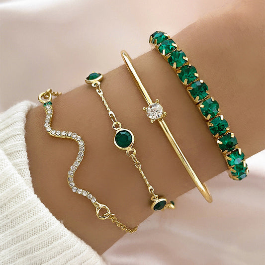 Sorina Feldwyn Bracelet emerald | Gold