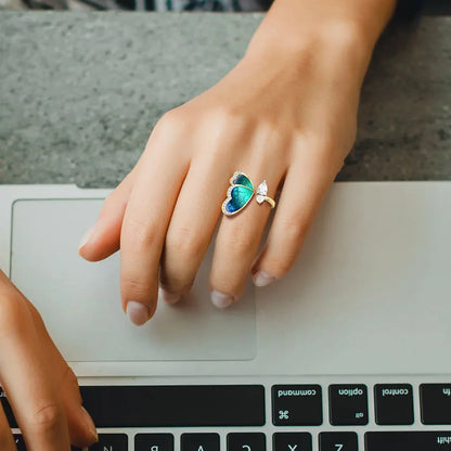 Blue Butterfly Dreams Ring