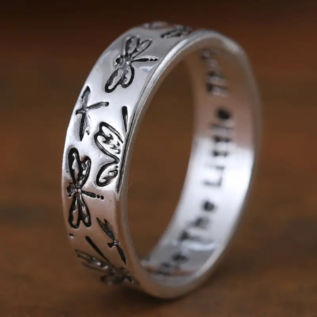 Dragonfly Trail Silver Ring