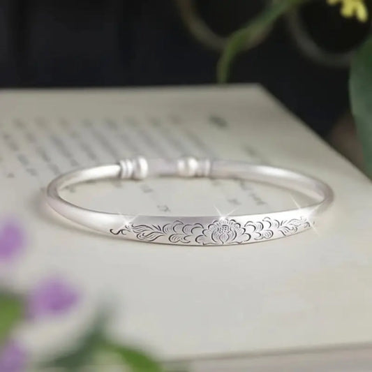 Flower Trail Silver Bracelet