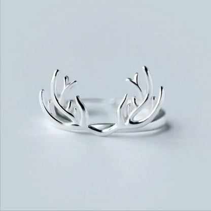Sterling Silver Antler Ring