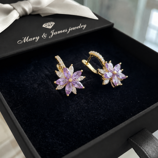 Amethelis Flora Earrings | Gold