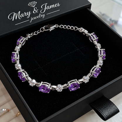 Amethyst Starlight Bracelet | White Gold
