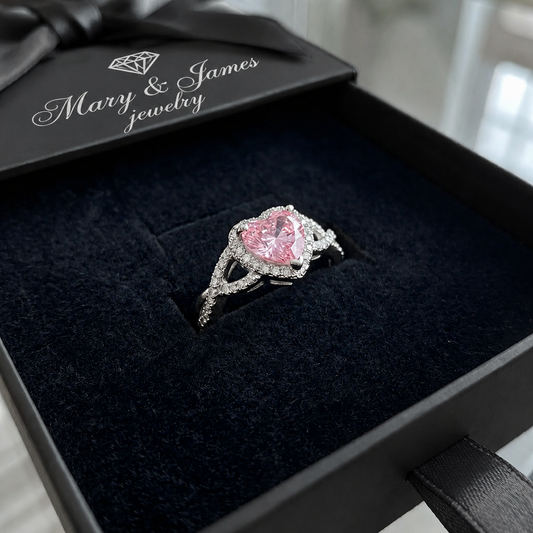 Amour Twist Halo Ring | White Gold