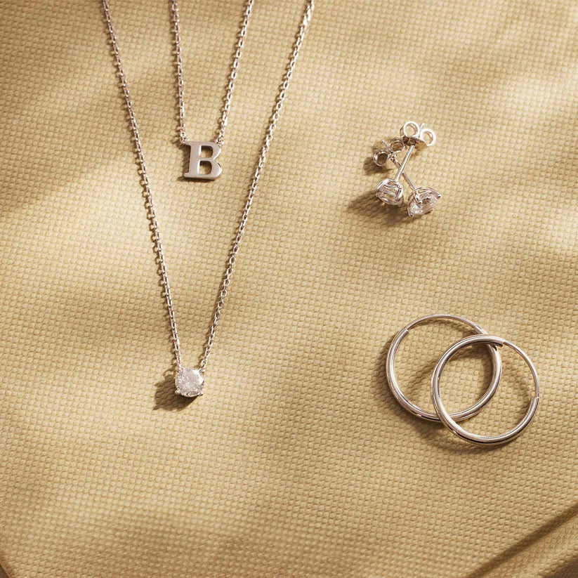ClÃ©a Stone Necklace | White Gold