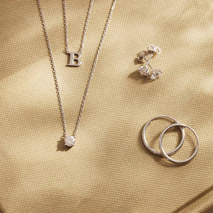 ClÃ©a Stone Necklace | White Gold