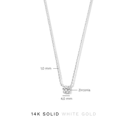 ClÃ©a Stone Necklace | White Gold