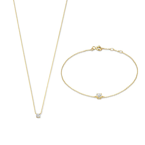 ClÃ©a Zirconia Stone Set | Gold