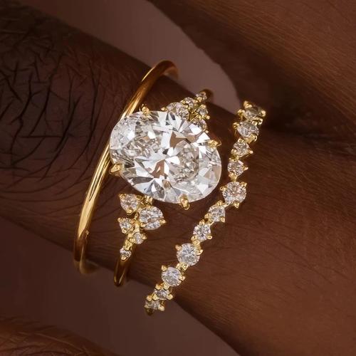 Elegant Zirconia Ring Set