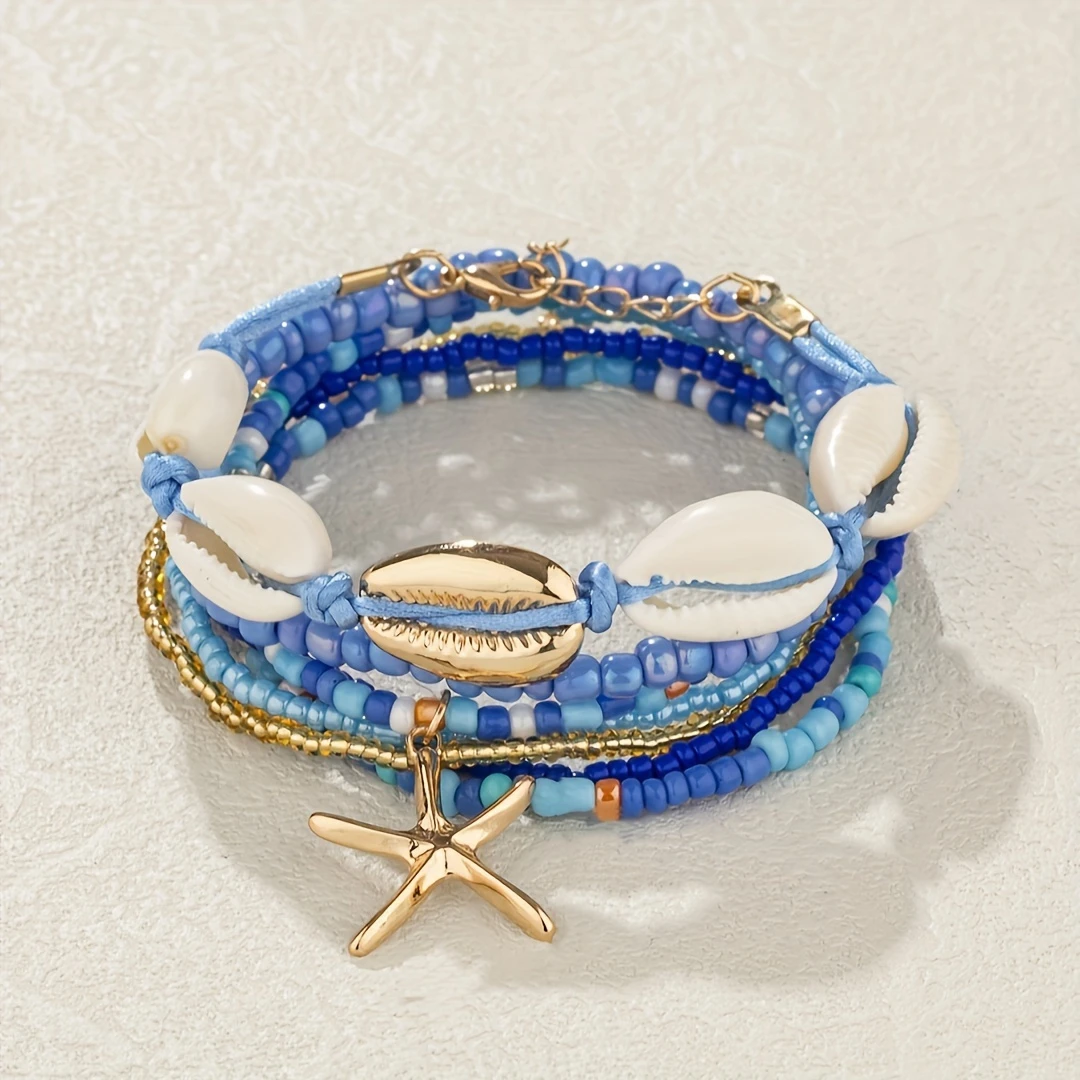 Blue Ocean Shells Bracelet Pack