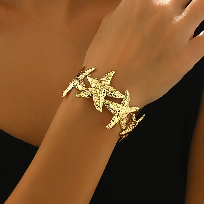 Golden Multiple Starfish Bracelets