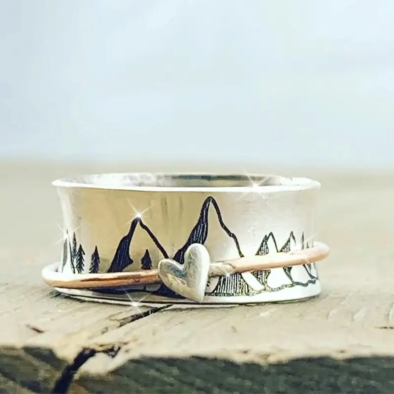 Heart Mountain Silver Ring