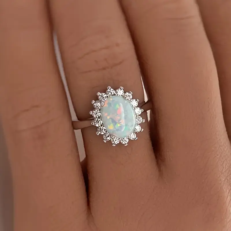 Opal Rounded Bright Ring