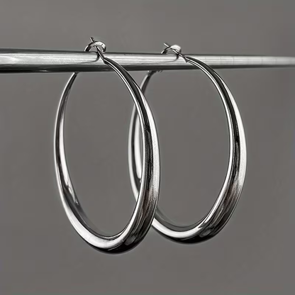 Big Hula Silver Earrings