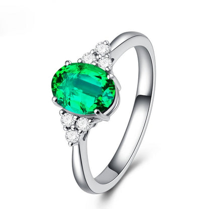Emerald Sparkle Ring | Silver