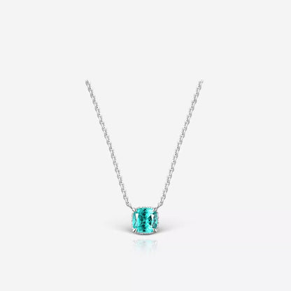 Square Blue Gem Jewelry Set | Silver