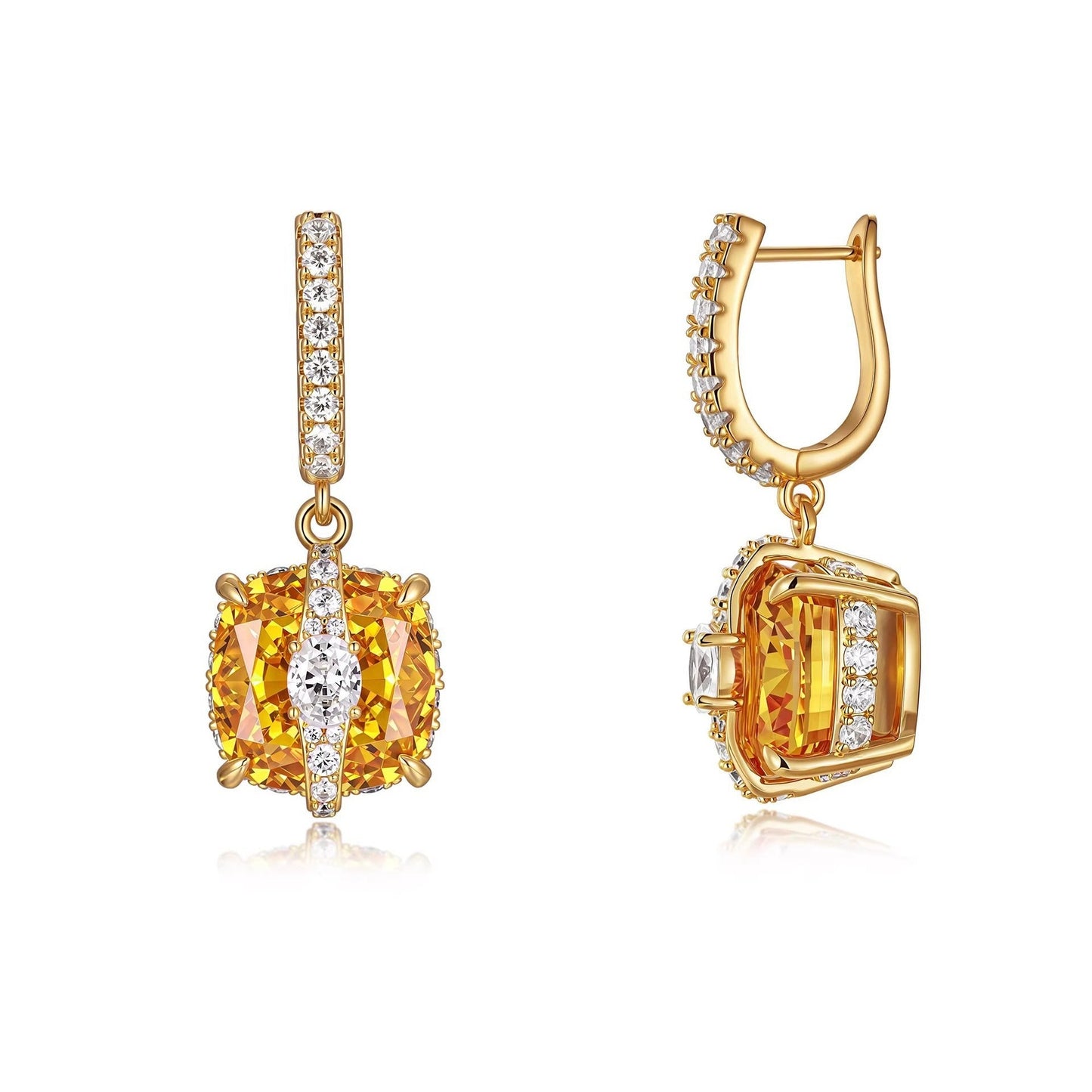 Radiant Square Gem Set | Gold